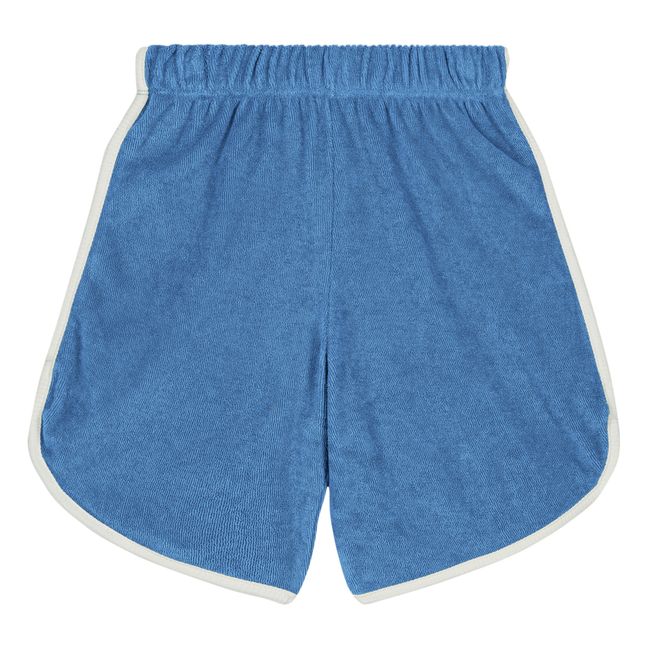 Bob Organic Cotton Terry Cloth Bermuda Shorts Blu