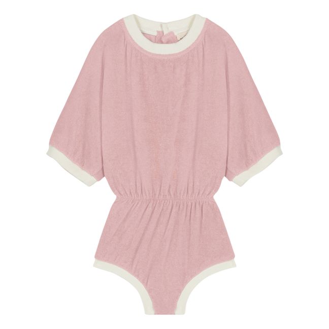 Romy Organic Cotton Terry Cloth Jumpsuit Pale pink