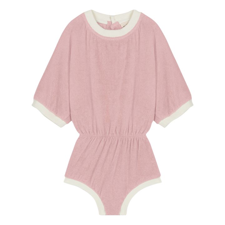 Romy Organic Cotton Terry Cloth Jumpsuit Pale pink- Product image n°0