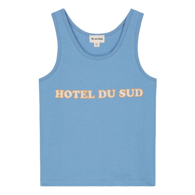 Marcel “Hotel du Sud” Organic Cotton Tank Top Blu