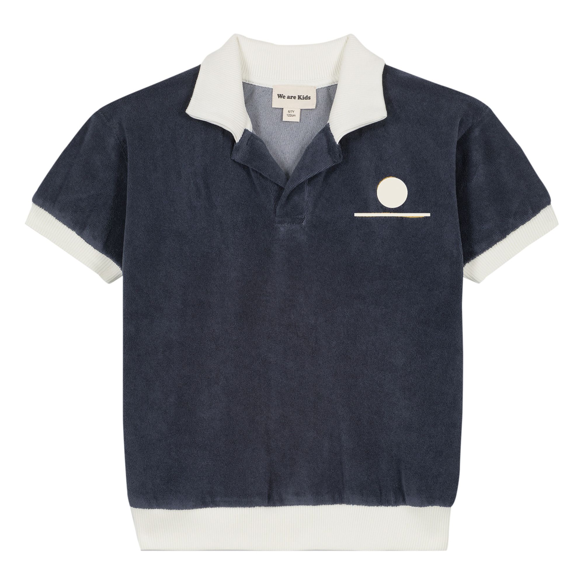 Leonard Organic Cotton Terry Cloth Polo Shirt Black- Product image n°0