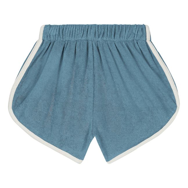 Pantalón corto Juju de tejido rizo y algodón Bleu Azul Noche