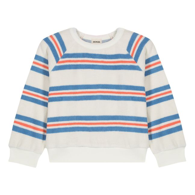 Henri Organic Cotton Terry Cloth Sweatshirt Blu