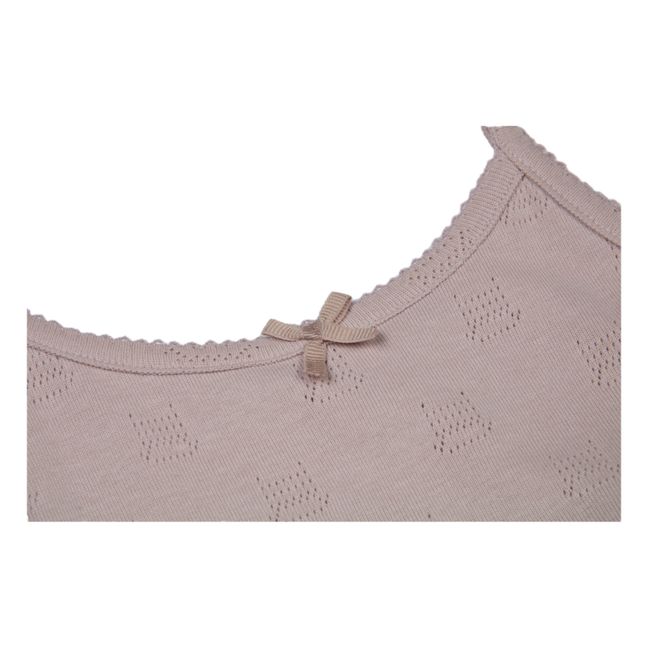 Organic Cotton Pointelle Pyjama Set | Dusty Pink