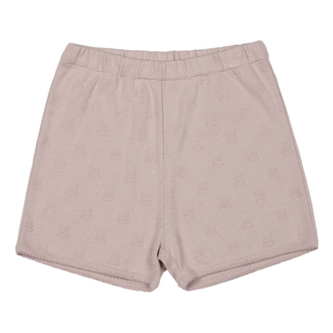 Organic Cotton Pointelle Pyjama Set | Dusty Pink
