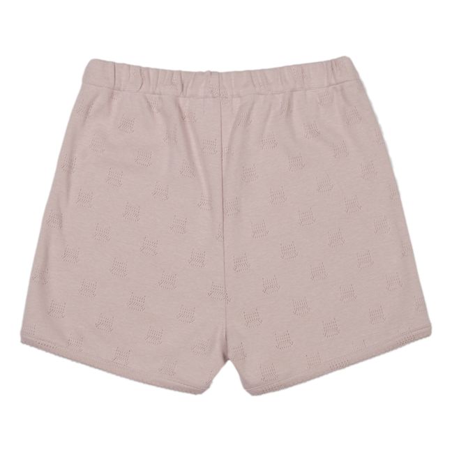 Ensemble Pyjama Pointelle Coton Bio | Vieux Rose