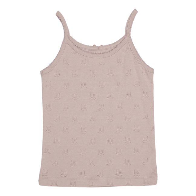 Organic Cotton Pointelle Pyjama Set | Dusty Pink