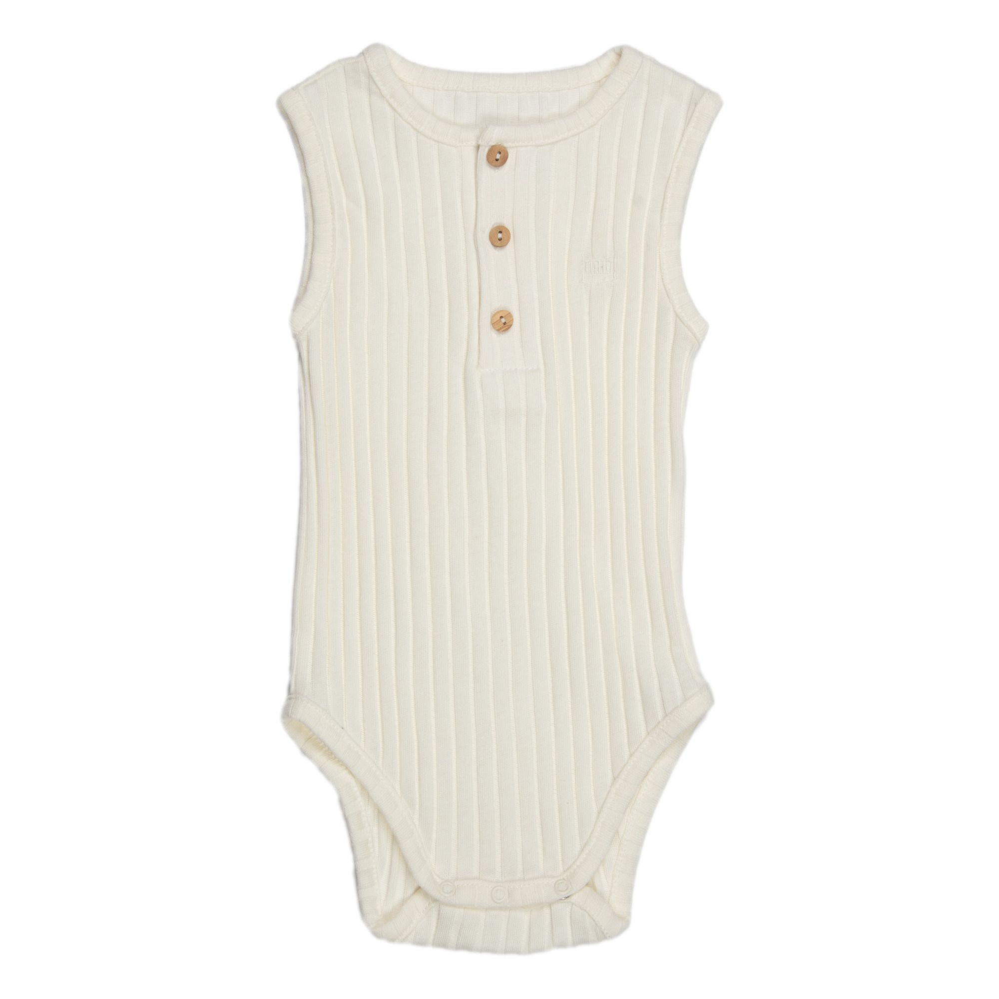 Suuky - Body Côtelé Coton Bio - Fille - Blanc