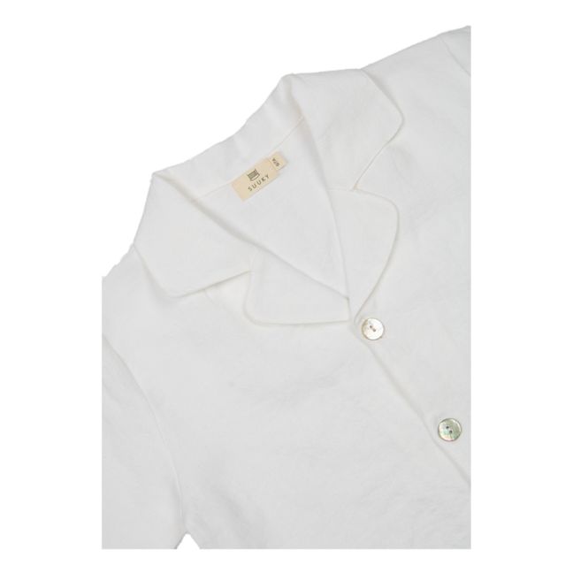 Linen Pyjama Set | White