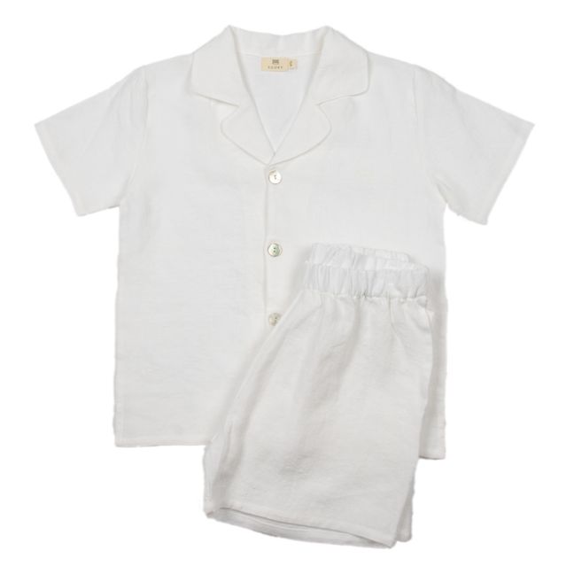 Linen Pyjama Set | White