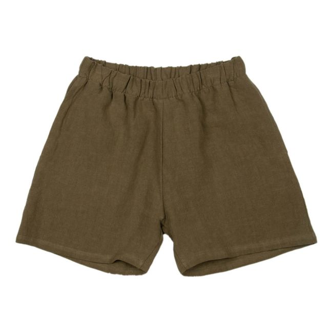 Linen Pyjama Set | Olive green