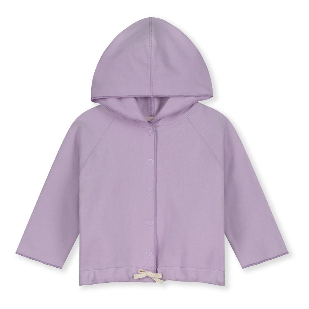 Gray Label - Gilet à Capuche Coton Bio - Fille - Lilas