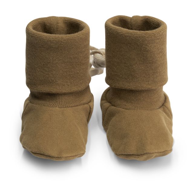 Chaussons de Naissance Coton Bio | Vert kaki