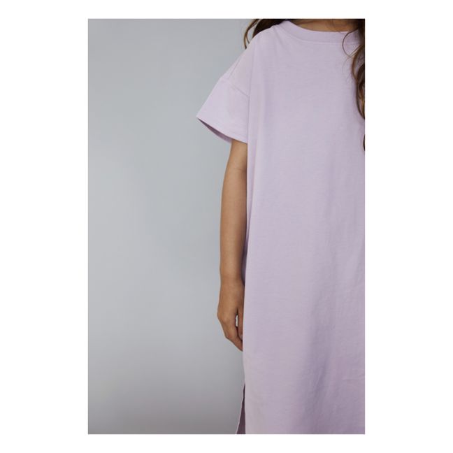 Organic Cotton Mid-Length T-shirt Dress Lilac