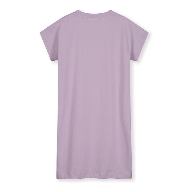 Organic Cotton Mid-Length T-shirt Dress Lilac