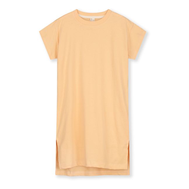Robe T-shirt Mi-Longue Coton Bio Abricot