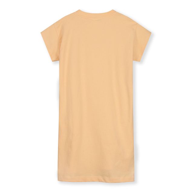 Organic Cotton Mid-Length T-shirt Dress Apricot