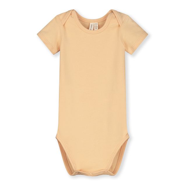 Organic Cotton Short-Sleeved Babygrow | Yellow