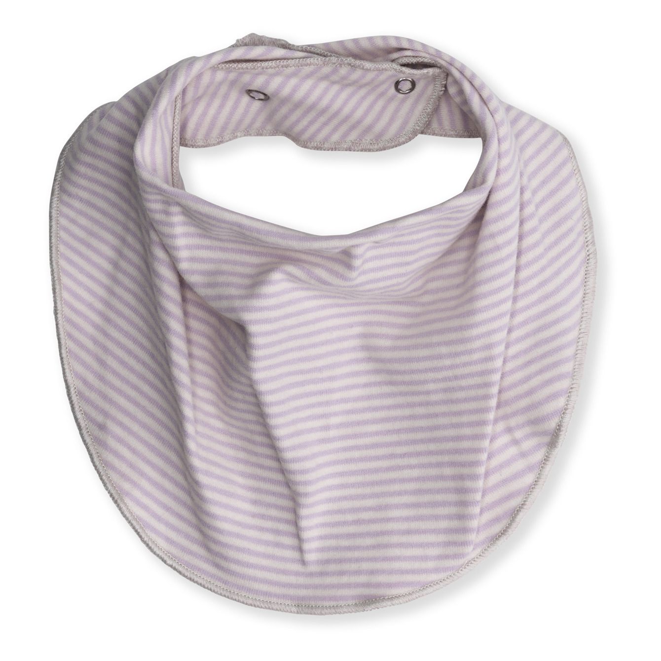 Gray Label - Bavoir Rayé Coton Bio - Lilas