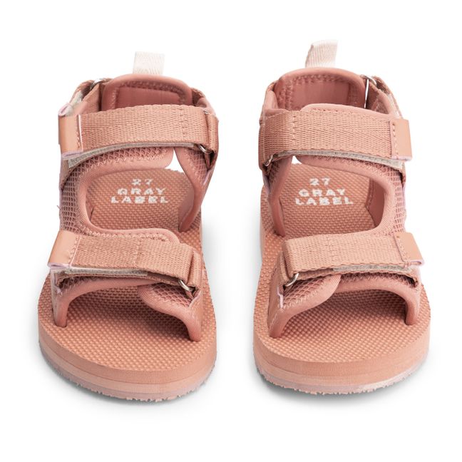Recycled Plastic Velcro Sandals Dusty Pink