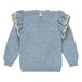 Baby Alpaca Wool Frill Jumper Blue- Miniature produit n°2