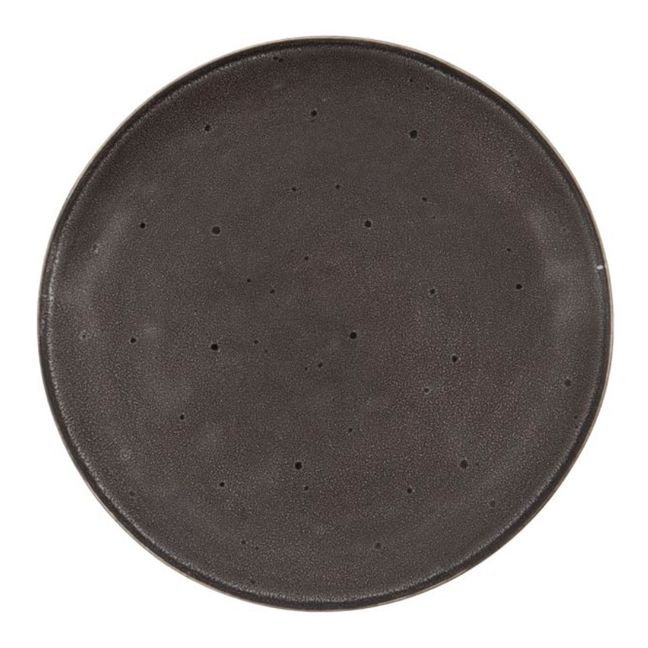 Plato de postre Rustic de gresite | Gris Oscuro