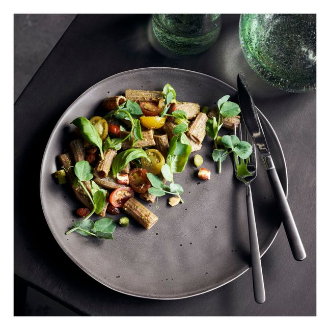 Assiette Rustic en grès  | Gris foncé
