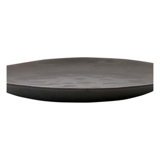 Rustic Stoneware Plate | Dark grey