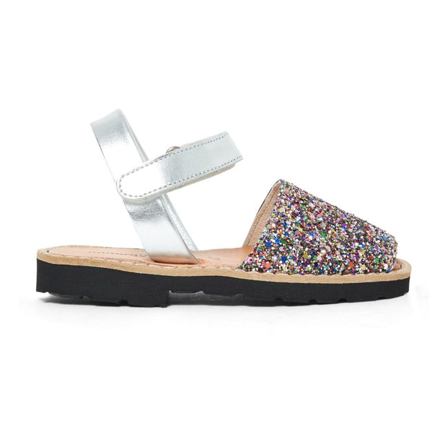 Avarca Sparkly Velcro Sandals | Multicoloured