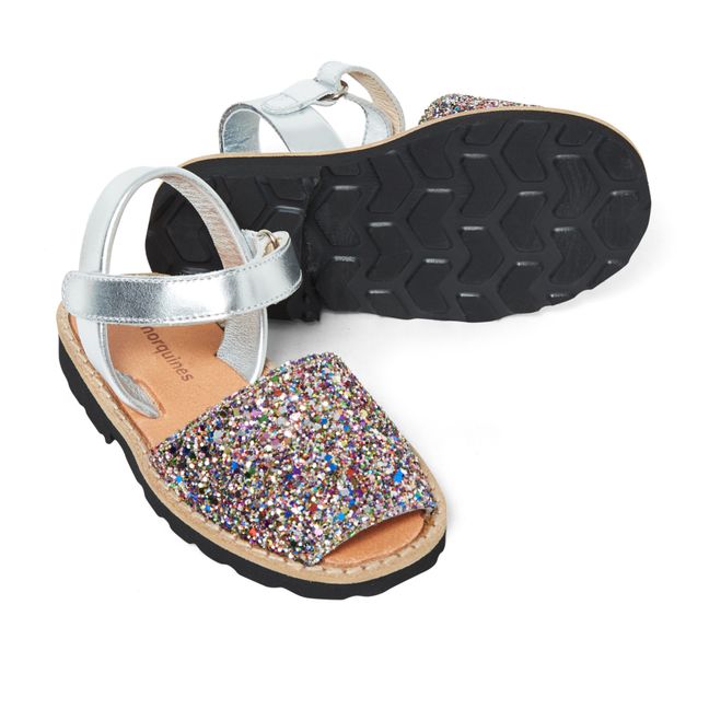 Avarca Sparkly Velcro Sandals | Multicoloured