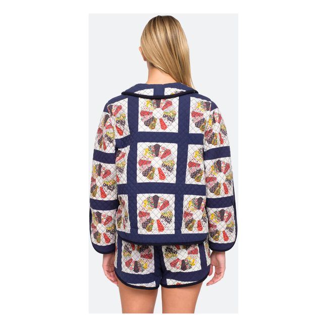 Pippin Patchwork Quilted Jacket Navy blue