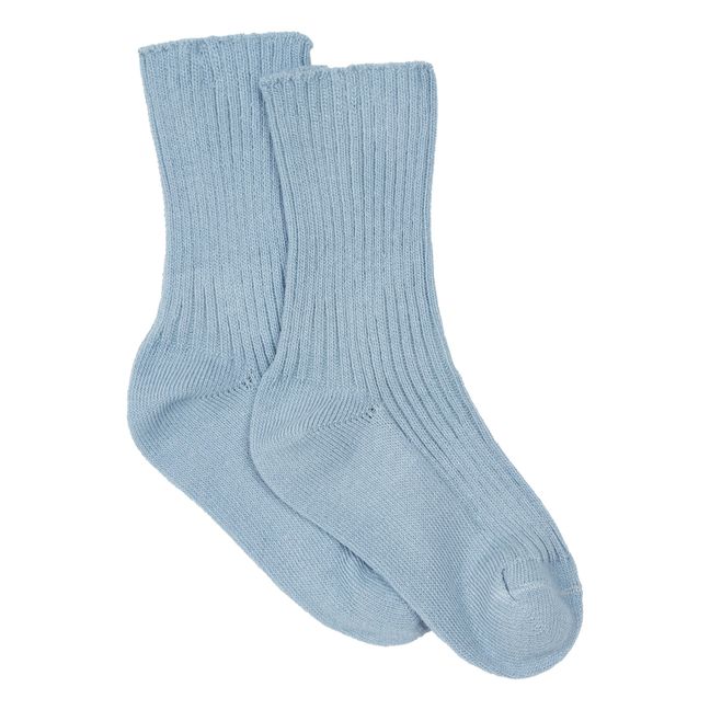 Ribbed Socks Azul