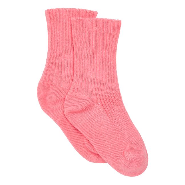 Ribbed Socks Pink
