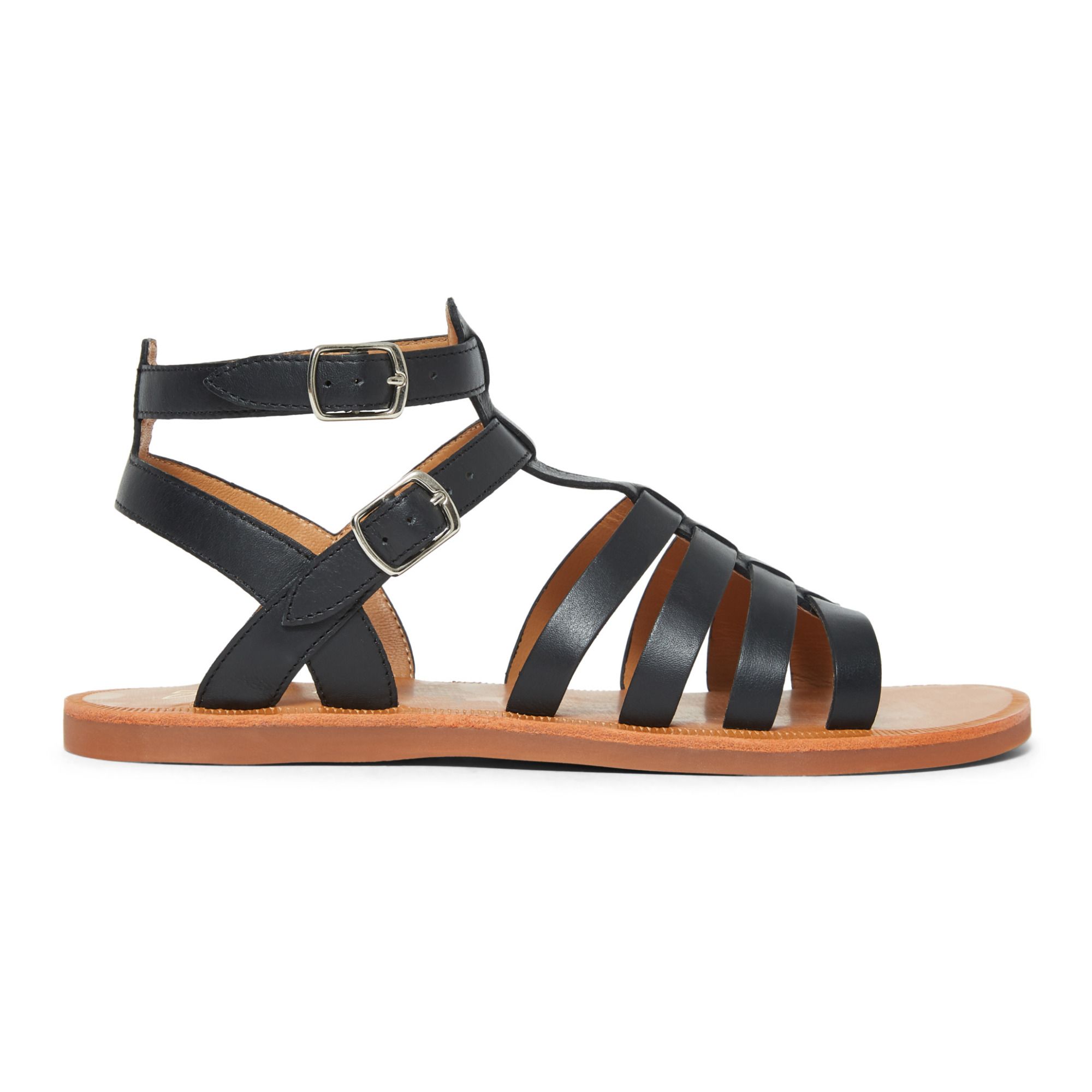 Pom d'Api - Sandales Plagette Gladiator - Fille - Noir