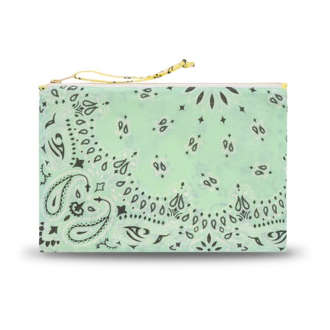 Pochette Blumen | Blasses Grün