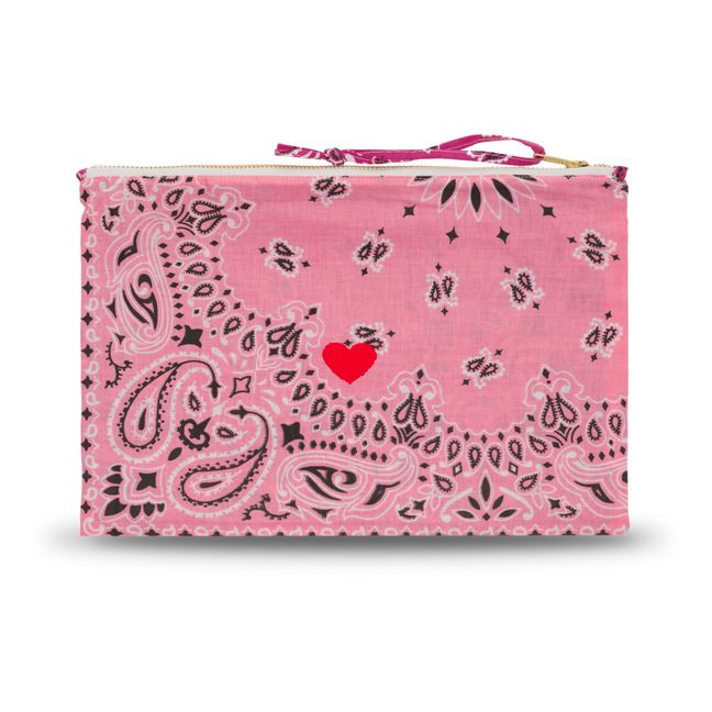 Pochette Zippée Cœur | Rose pâle