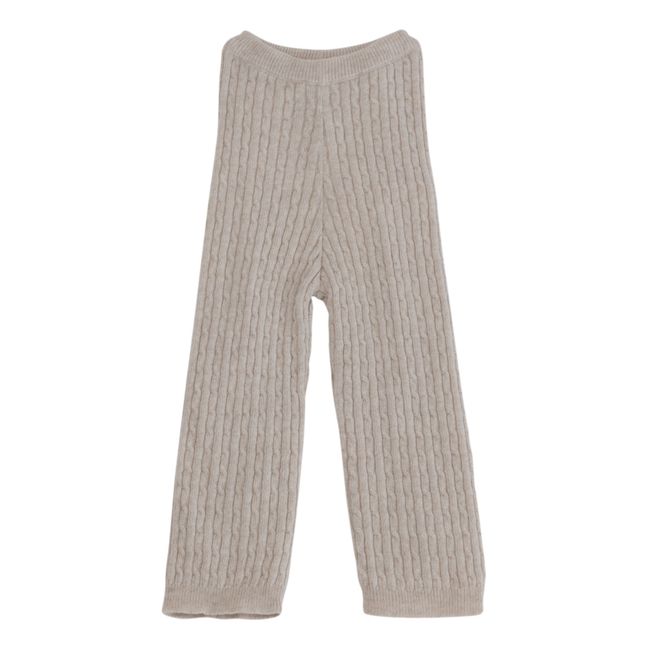 Ilhan Cotton and Cashmere Trousers Beige