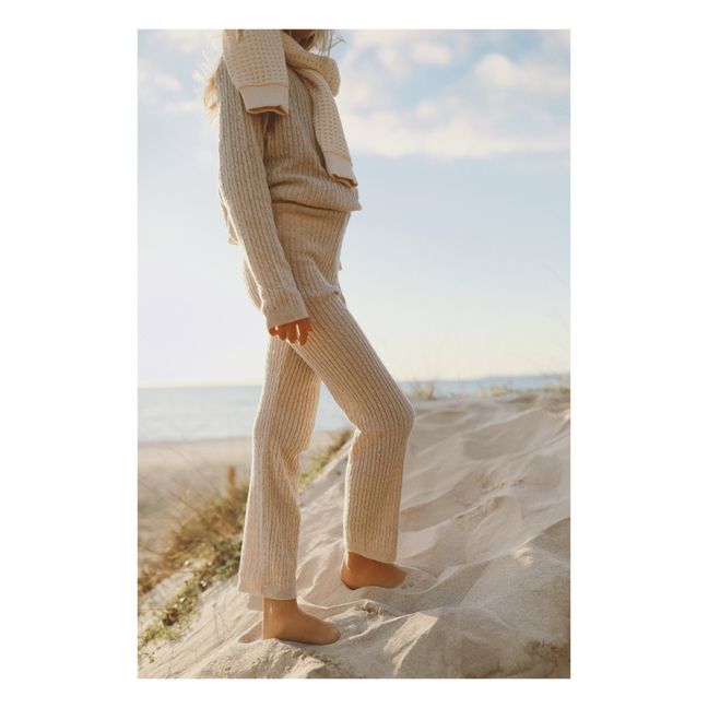 Ilhan Cotton and Cashmere Trousers Beige