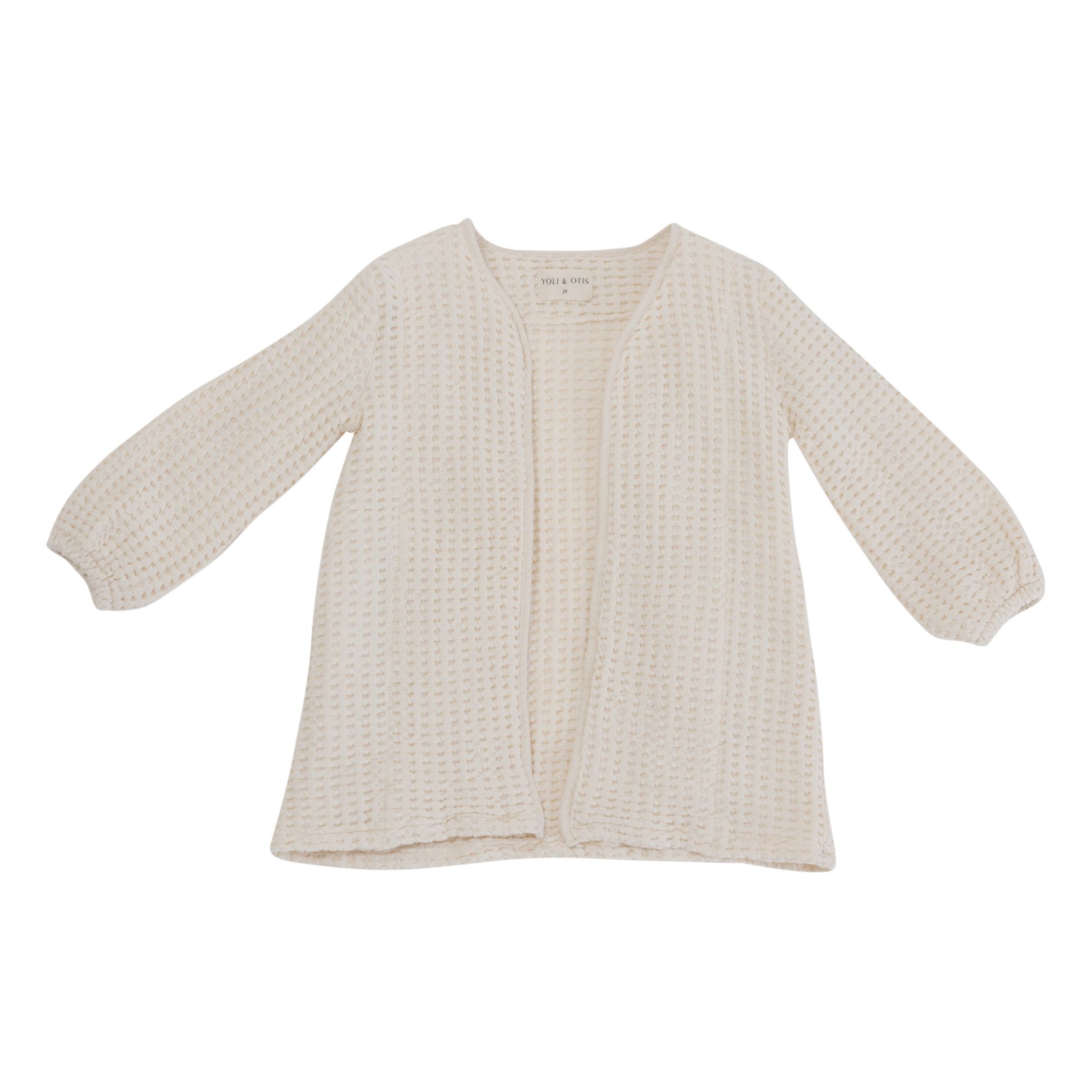 Yoli & Otis - Veste Coton Bio Gaufré Faye - Fille - Ecru