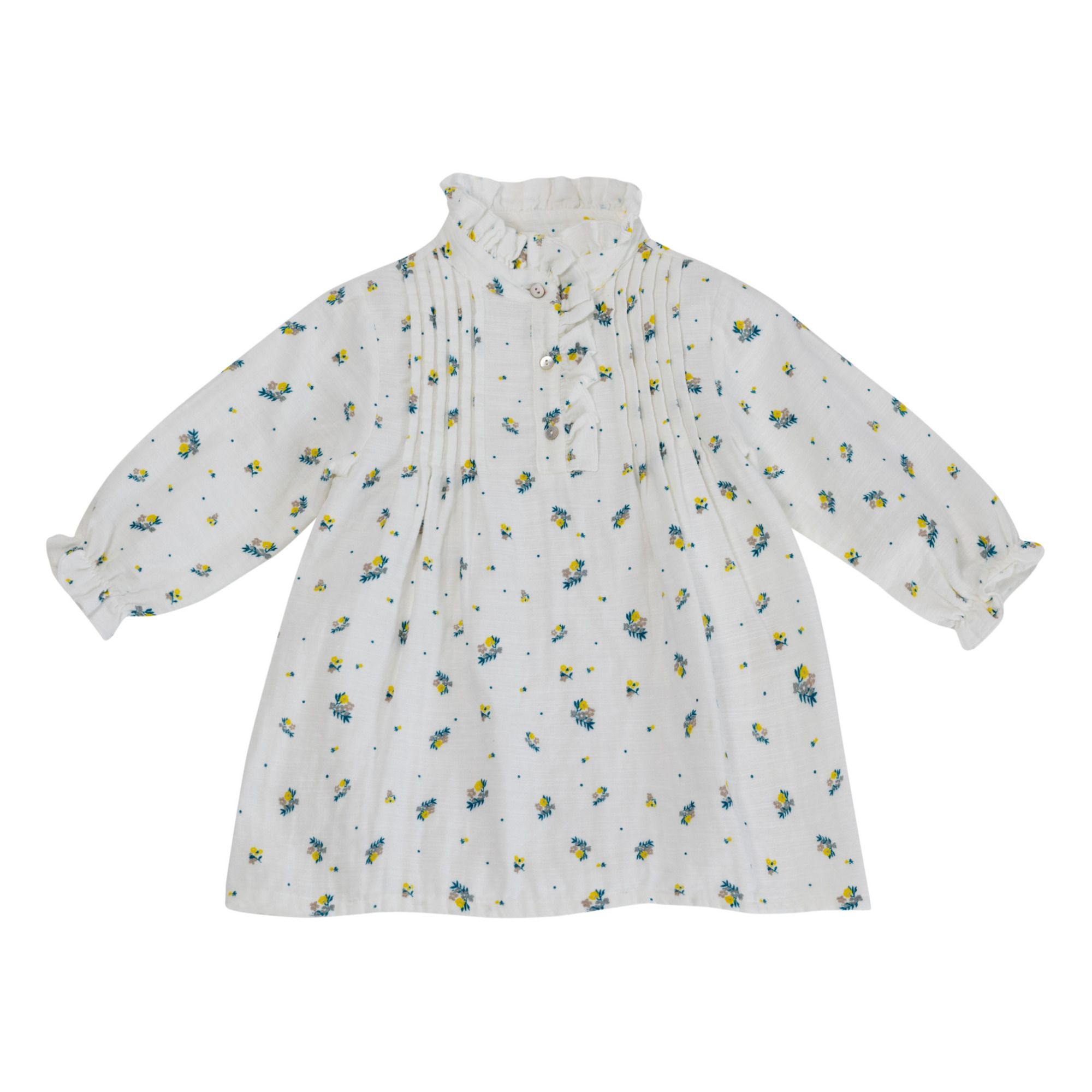 Yoli & Otis - Robe Coton Bio Melda - Fille - Blanc