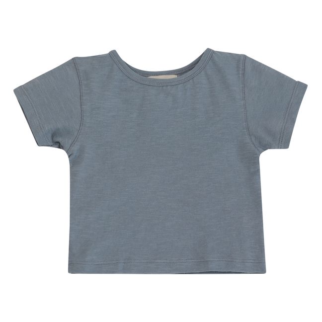 Feride Organic Cotton T-shirt Grey blue