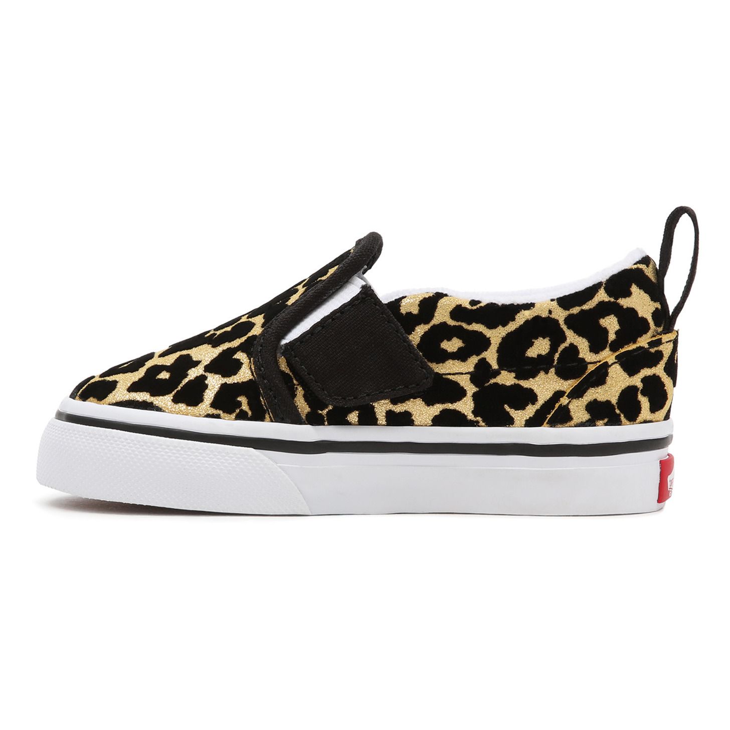 Vans - Leopard Print Velcro Slip-On Shoes - Black | Smallable