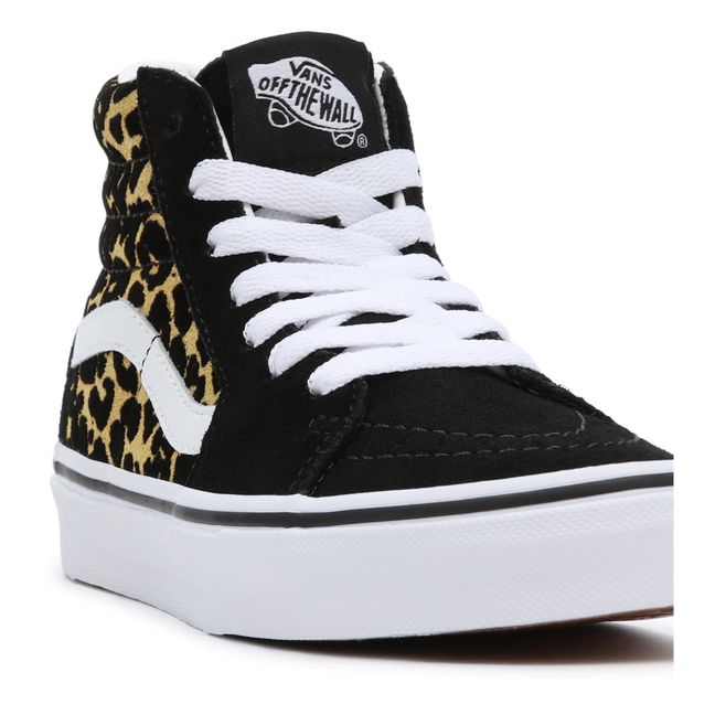 SK8-Hi Leopard Print High-Top Sneakers Black