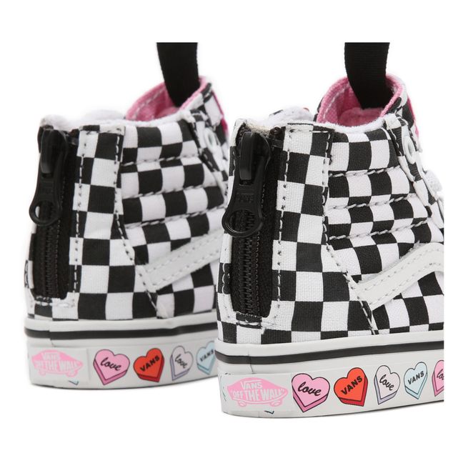 SK8-Hi Candy Heart High-Top Zip-Up Sneakers Black