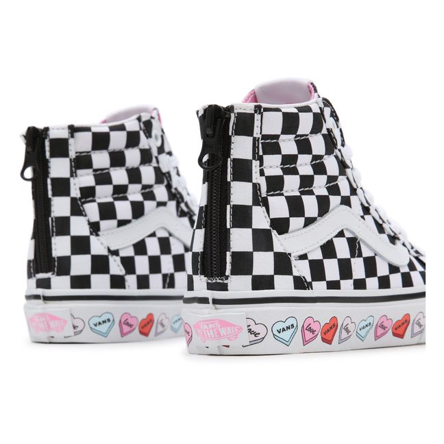 SK8-Hi Candy Heart High-Top Zip-Up Sneakers Black