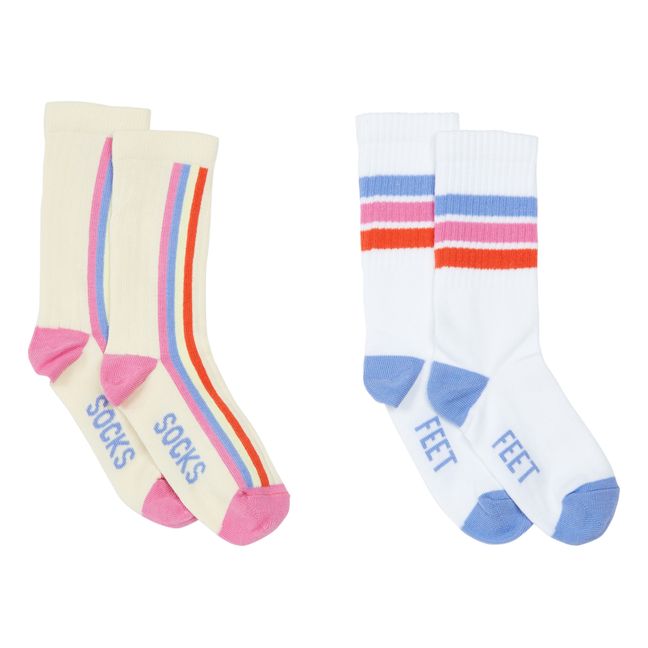 Funky Stinky Feet Socks - Set of 2 Blanco