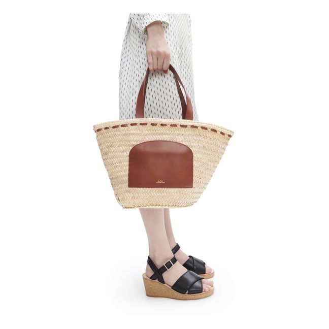 Borsa di paglia Zoe, piccola  | Nocciola