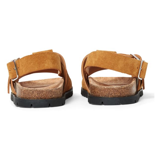 Noe Split Leather Sandals Caramel
