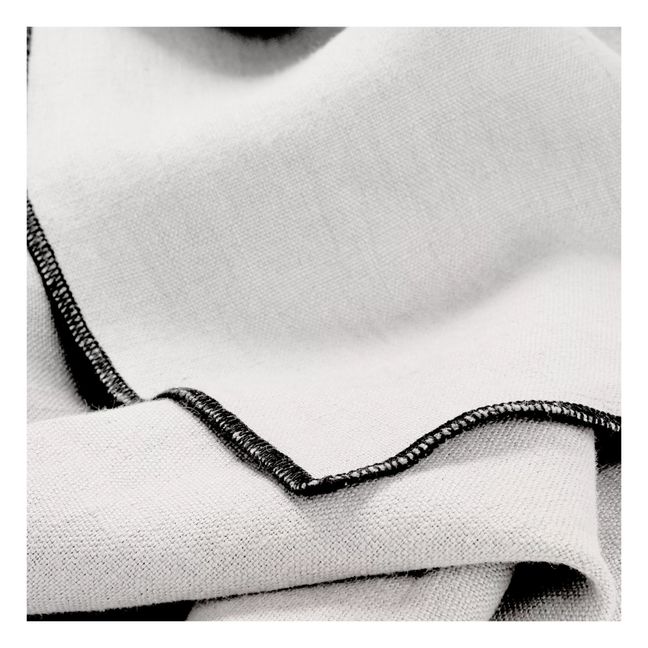 Overlocked Hem Washed Linen Napkins - Set of 4 | Off white