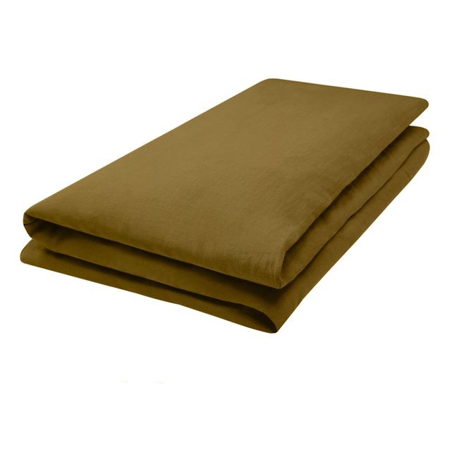 Funda nórdica de lino lavado | Olive